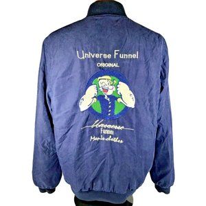 Vintage Universe Funnel POPEYE SAILOR MAN LOGO Bomber Jacket - Men’s MEDIUM